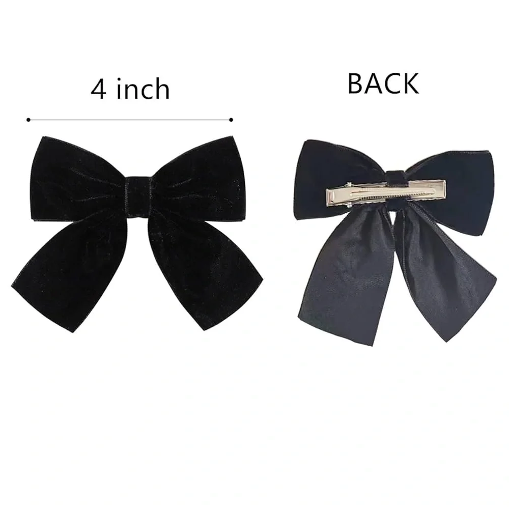 A Pair of Velvet hair Bow with clip